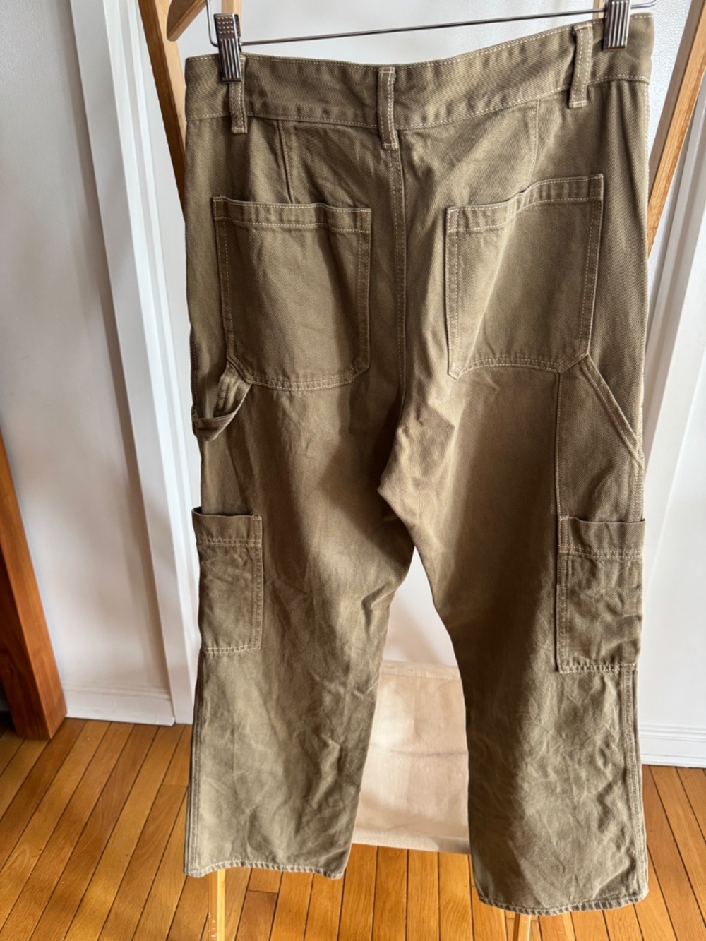 H&M Khaki Cargo Carpenter Jeans - Picture 4 of 5